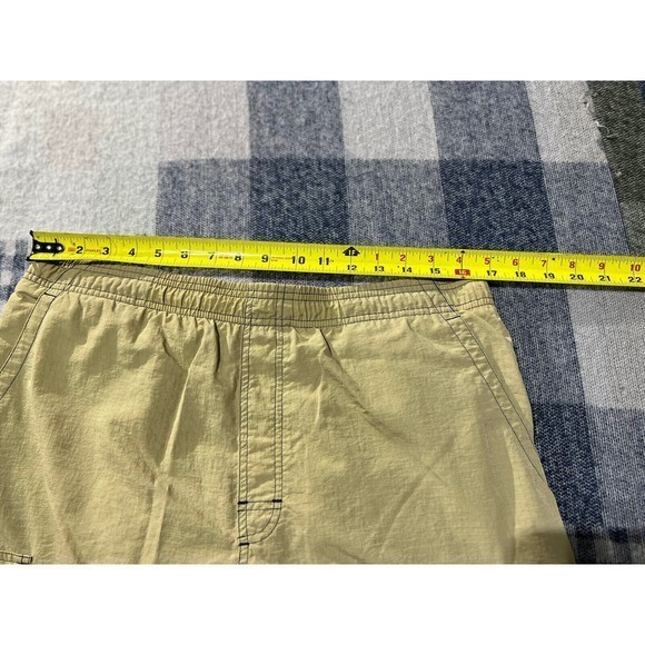 Speedo Men's Tan/Black Mesh Cargo Pocket Style Lined Swim Trunks, Size Medium - Picture 6 of 6